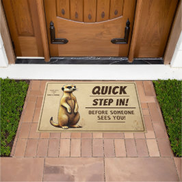 Erdmännchen lustiger Willkommensgruß für Familien ドアマット