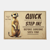 Erdmännchen lustiger Willkommensgruß für Familien ドアマット (正面)