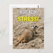 Erdmännchen-Postkarte ‚Nur kein Stress!‘ Postkarte ポストカード (正面/裏面)