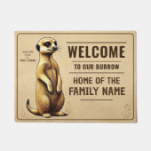 Erdmännchen Welcome individueller Gruß der Familie ドアマット (正面)
