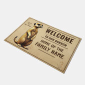 Erdmännchen Welcome personalisierbar für Familie ドアマット (アングル)