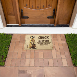 Erdmännchen Willkommensgruß für charmante Familien ドアマット