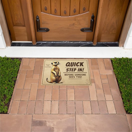 Erdmännchen Willkommensgruß für charmante Familien ドアマット (室外)