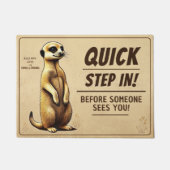 Erdmännchen Willkommensgruß für charmante Familien ドアマット (正面)