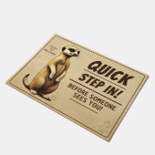 Erdmännchen Willkommensgruß für charmante Familien ドアマット (アングル)