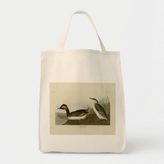 Ered Grebe （黒い首のgrebe） - Audubon トートバッグ (正面)