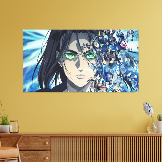 Eren Yeager Canvas Print キャンバスプリント (インサイチュ (リビング))