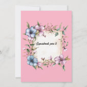 "Eres la mejor maestra que he tenido. Madre" 招待状 (裏面)