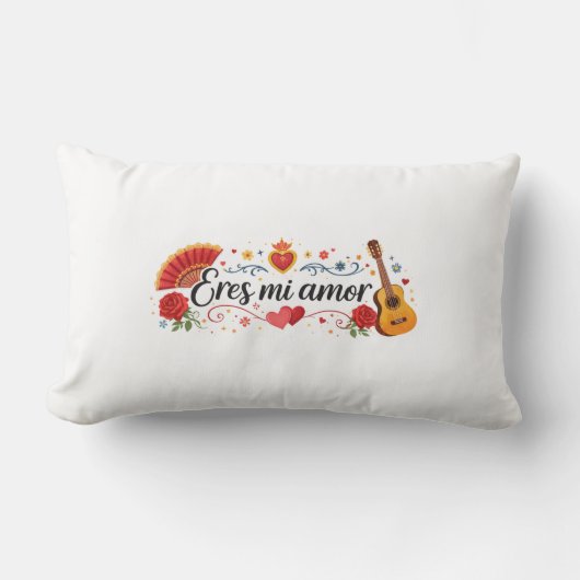 Eres Mi Amor Spanish Romantic Decorative Throw Pil ランバークッション (正面)