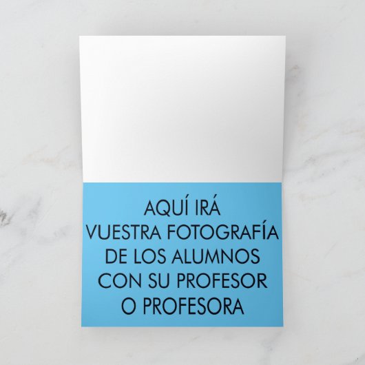 Eres un profesor sobresaliente.  サンキューカード (内部)