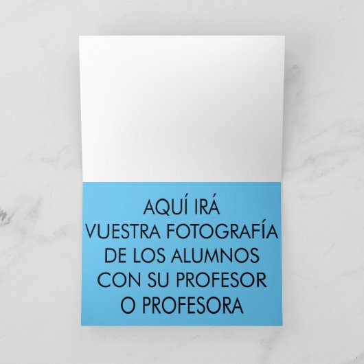 Eres una profesora sobresaliente.  サンキューカード (内部)