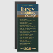 Erev Shabbosチェックリスト磁気リマインダー (正面/裏面)