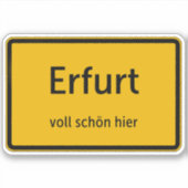 Erfurt Aufkleber Sticker Autoaufkleber シール (正面)