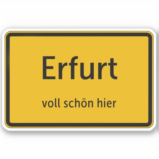 Erfurt Aufkleber Sticker Autoaufkleber シール (正面)