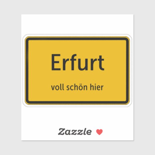 Erfurt Aufkleber Sticker Autoaufkleber シール (シート)