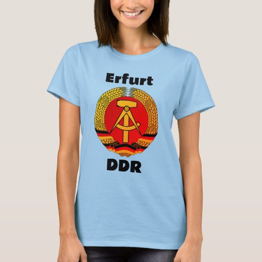 Erfurt, DDR, GDR, Erfurt,東ドイツ Tシャツ (正面)