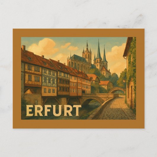 Erfurt Germany City Art ポストカード (正面)