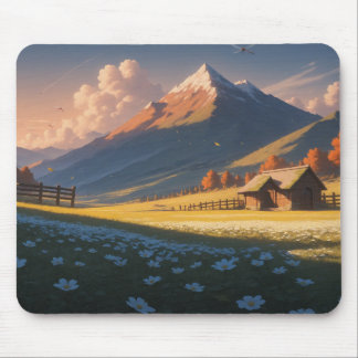Ergonomic Mountain Landscape Mouse Pad with Wrist  マウスパッド