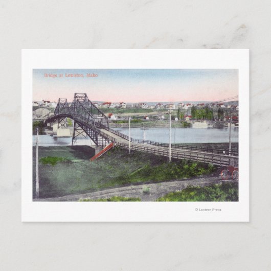 Erial View of Lewiston BridgeLewiston, ID ポストカード (正面)