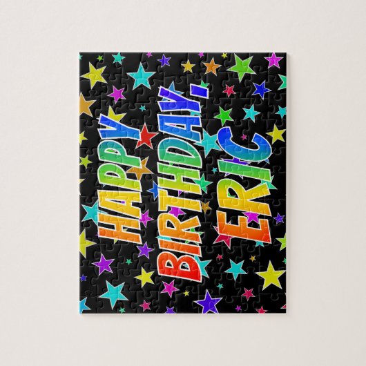 「ERIC」名、おもしろい「ハッピーバースデー」 ジグソーパズル (縦)