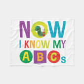 Eric Carleが私のABCを知る フリースブランケット (正面(横))