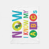 Eric Carleが私のABCを知る フリースブランケット (正面)