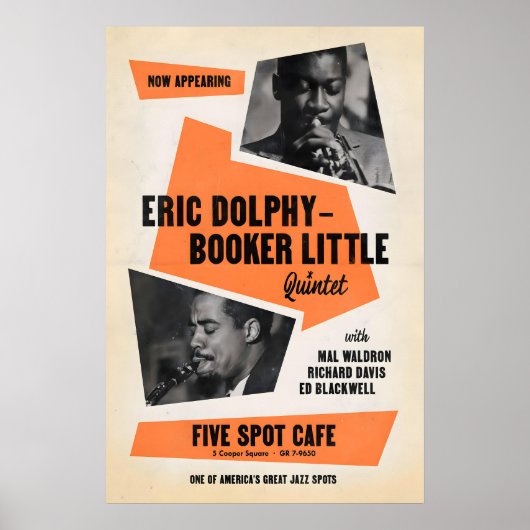 Eric Dolphy - Booker Little jazz poster - Five ポスター (正面)