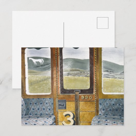 Eric Raviliousによる鉄道風景 ポストカード (正面/裏面)