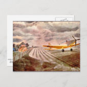 Eric Raviliousのアートワーク、ファイリー・バトル ポストカード (正面/裏面)