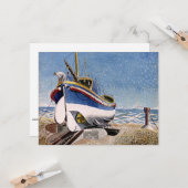 Eric Ravilious – アデルバラのライフボート カード (正面/裏面インサイチュ)