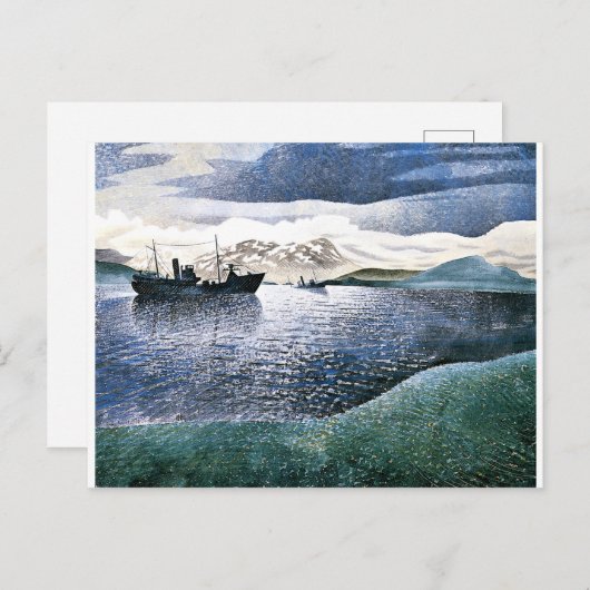 Eric Ravilious – ノルウェー、魔法現実主義アート ポストカード (正面/裏面)