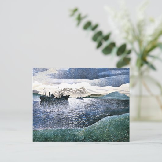 Eric Ravilious – ノルウェー、魔法現実主義アート ポストカード (スタンド正面)