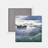 Eric Ravilious – ノルウェー、魔法現実主義、 マグネット (正面/裏面)