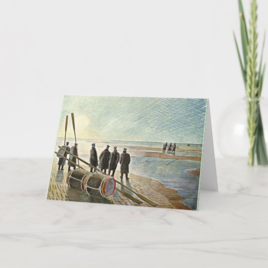 Eric Ravilious – 干潮時の危険な作業 カード (正面)