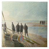 Eric Ravilious – 干潮時の危険な作業、 タイル (正面)