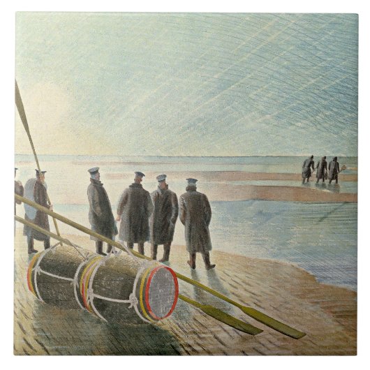 Eric Ravilious – 干潮時の危険な作業、 タイル (正面)