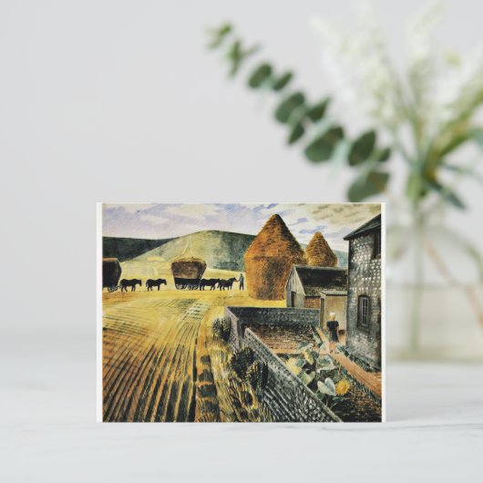 Eric Ravilious – 有名な絵画Furlons ポストカード (スタンド正面)