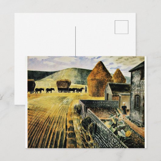 Eric Ravilious – 有名な絵画Furlons ポストカード (正面/裏面)