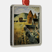 Eric Ravilious – 有名なFurlongs、絵画 メタルオーナメント (右)