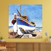 Eric Ravilious - Aldeburghのライフボート、 キャンバスプリント (インサイチュ (リビング))