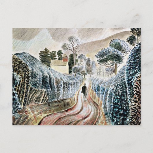 Eric Ravilious art、ウェットアフタヌーン ポストカード (正面)