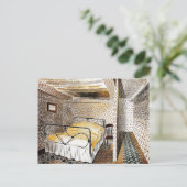 Eric Ravilious art，ファームハウスベッドルーム ポストカード (スタンド正面)