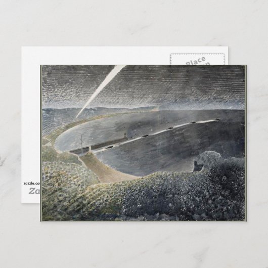 Eric Ravilious art、Coastal Defense ポストカード (正面/裏面)