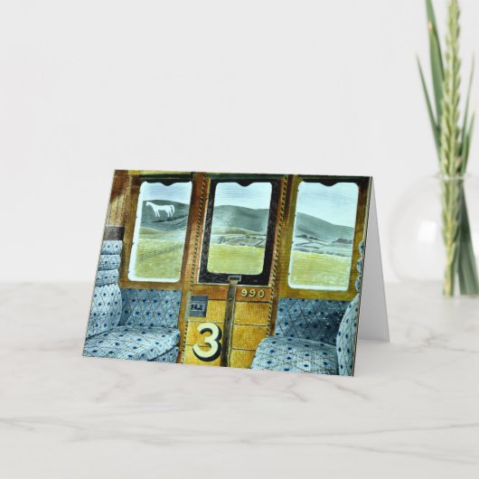 Eric Ravilious art、Train Landscape、 カード (正面)
