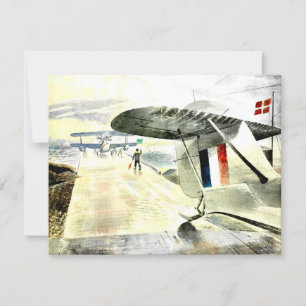 Eric Ravilious art、Walrus Aircraft on Slipway カード