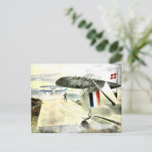 Eric Ravilious art、Walrus Aircraft on Slipway ポストカード (スタンド正面)