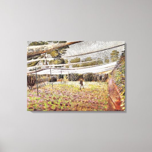 Eric Ravilious artwork, Strawberry Nets キャンバスプリント (正面)