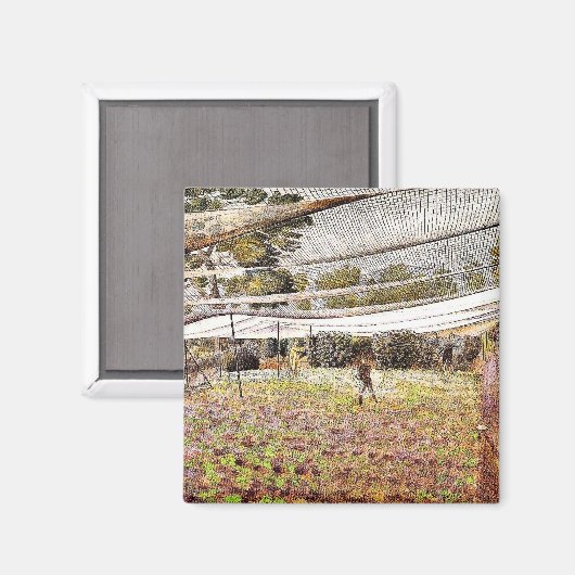 Eric Ravilious artwork, Strawberry Nets マグネット (正面/裏面)