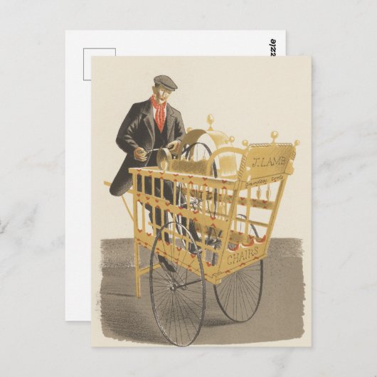 Eric Ravilious Britishによるナイフグラインダーヴィンテージ ポストカード (正面/裏面)