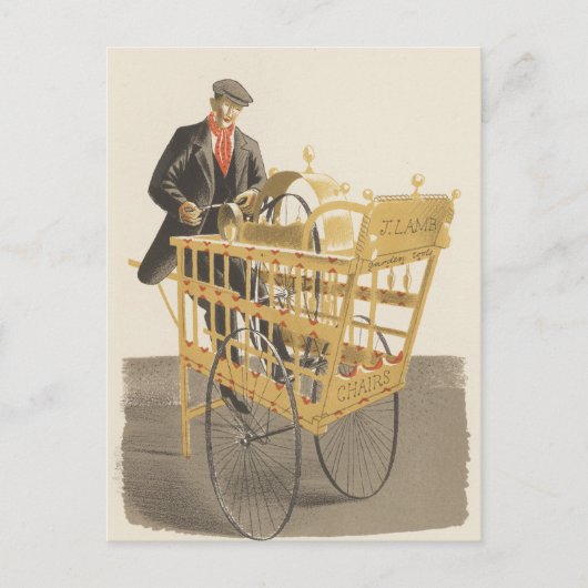 Eric Ravilious Britishによるナイフグラインダーヴィンテージ ポストカード (正面)